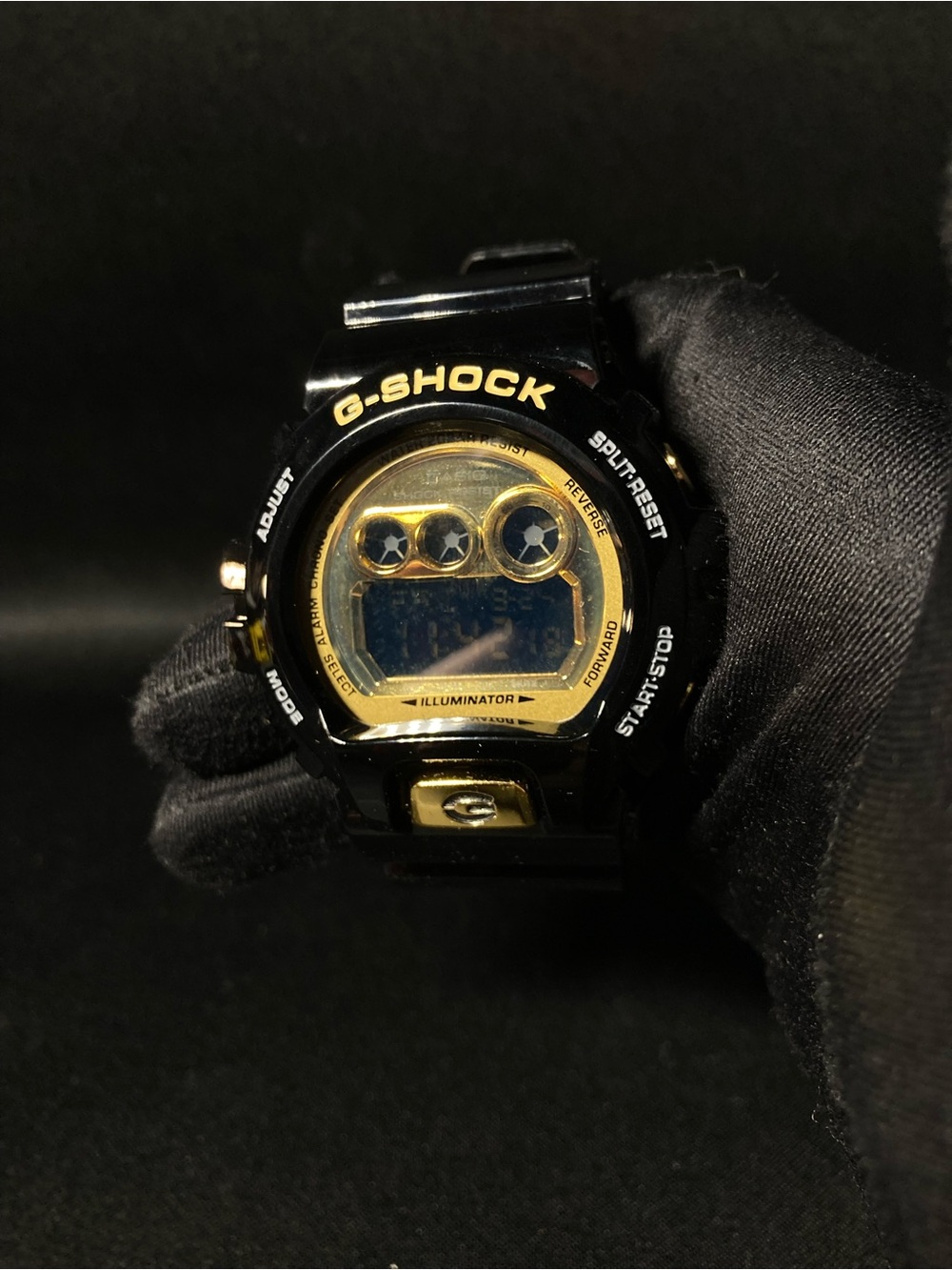 Custom G Shock Black and Gold Gd-6900 Model